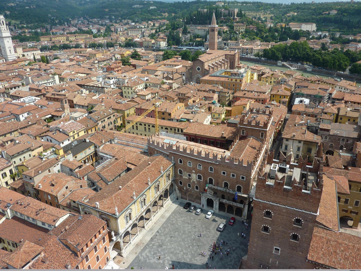 Панорама города в Вероне, Италия