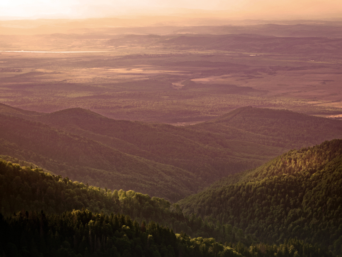 Горная местность в Румынии