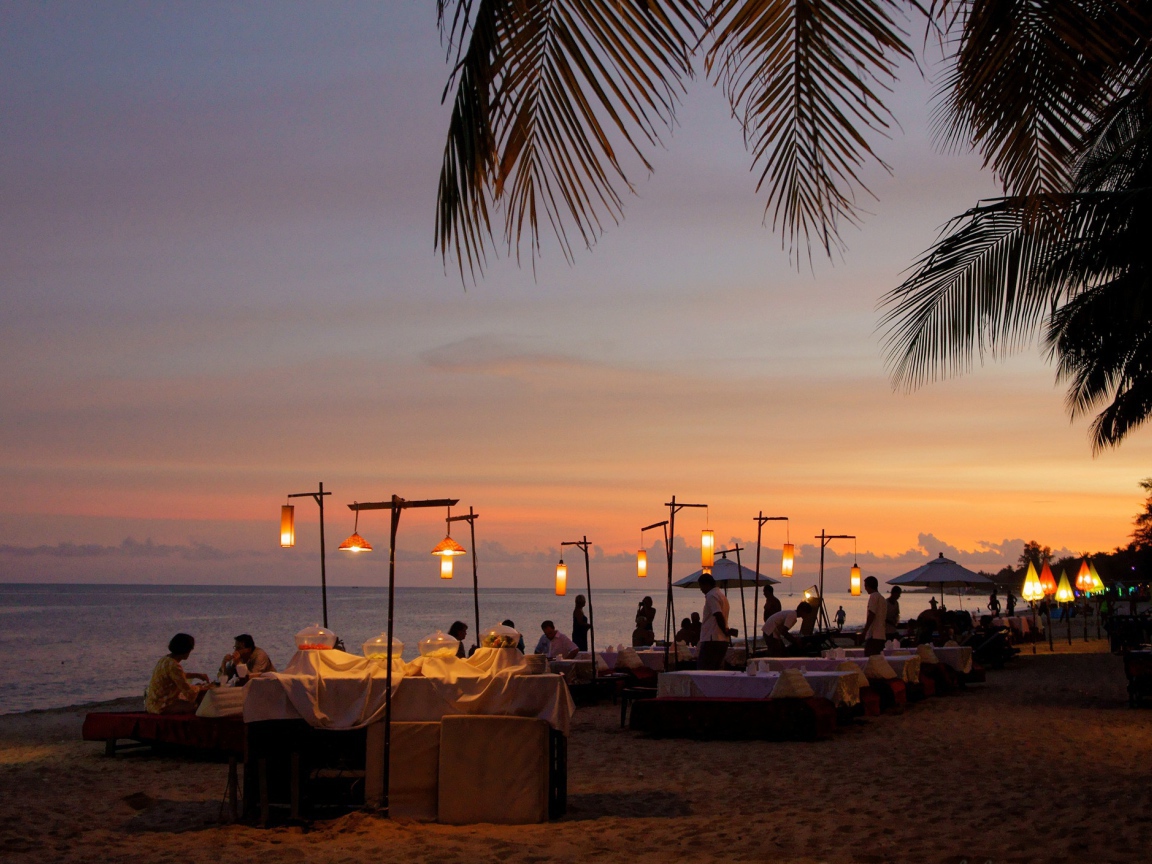 Отдых на пляже на острове Самуи, Таиланд