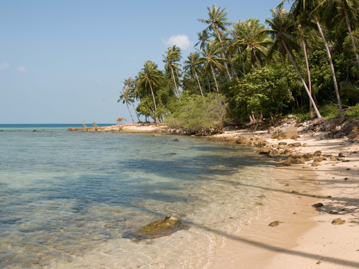 Дикий пляж на острове Панган, Таиланд