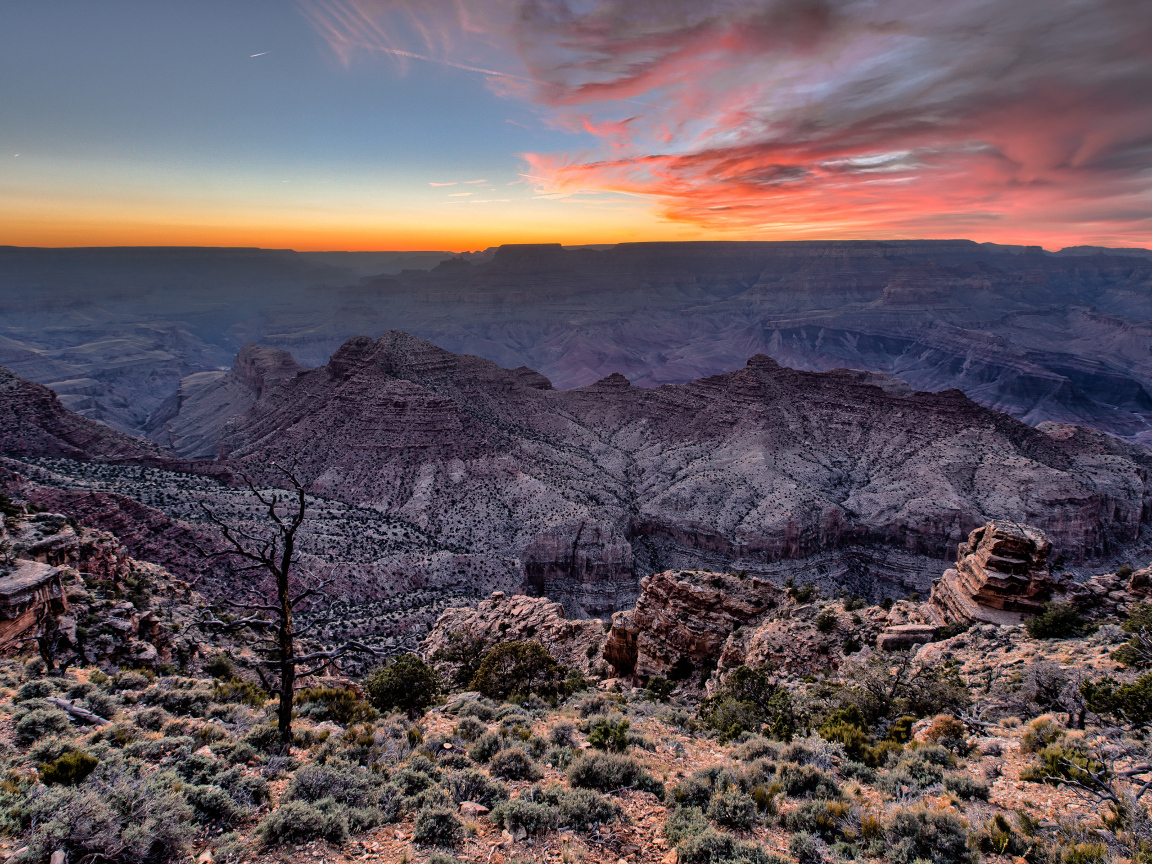 Сумерки в Гранд-Каньоне, США