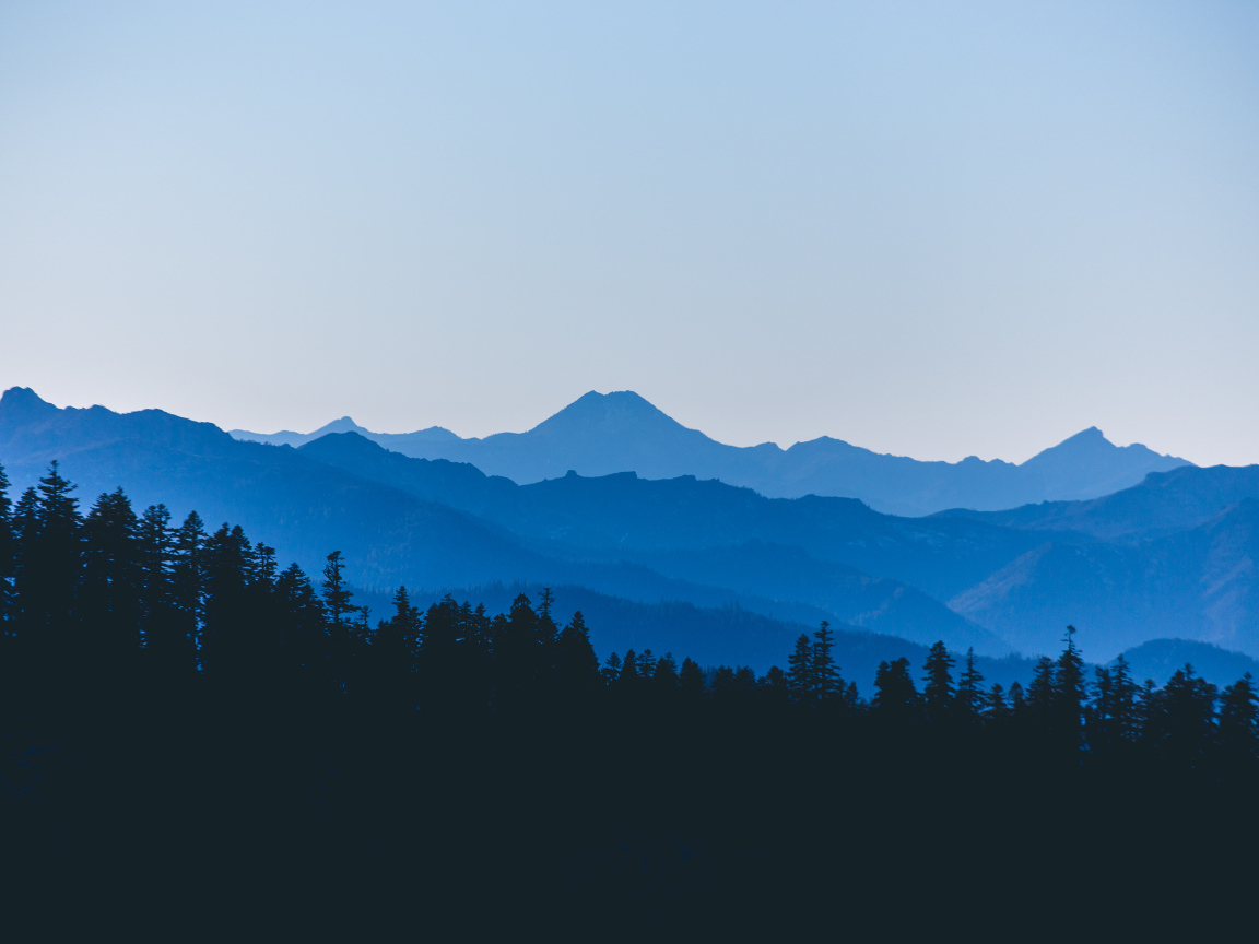 Горы в США вечером