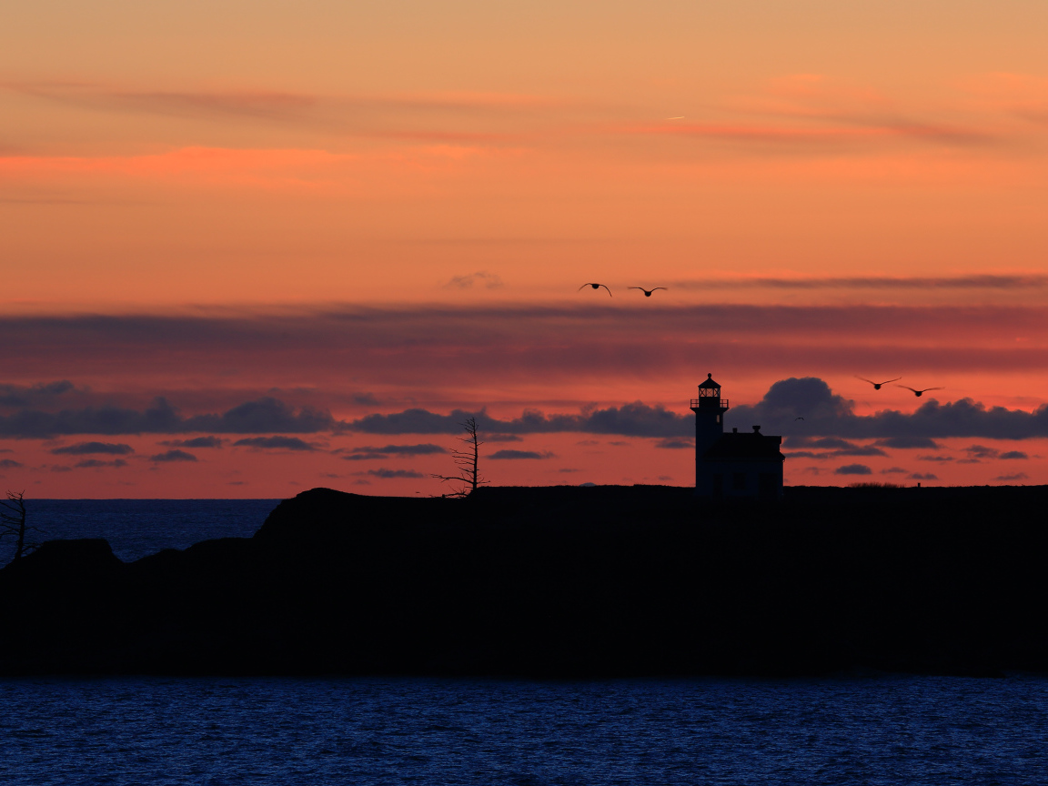 Побережье Орегона, маяк Араго, США