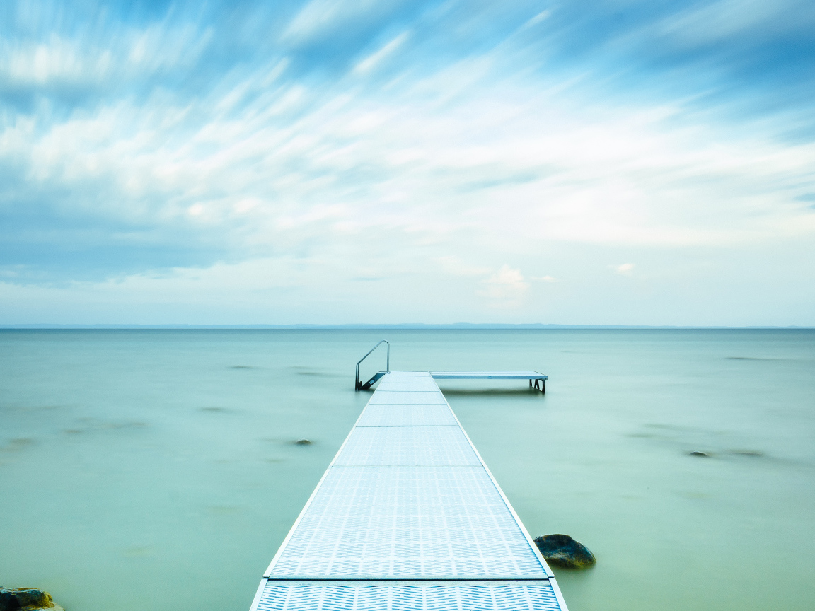 Восход солнца на озере Мичиган, США