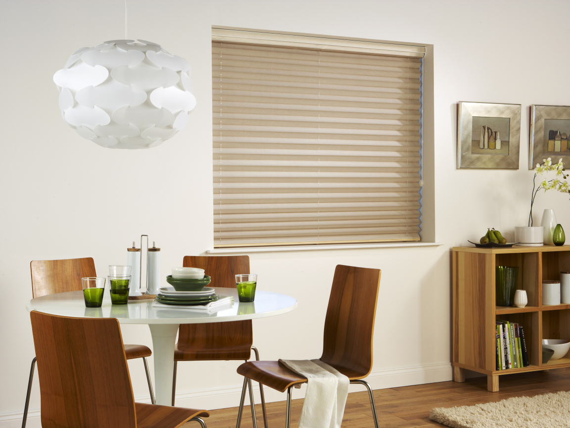 Жалюзи на окне в столовой