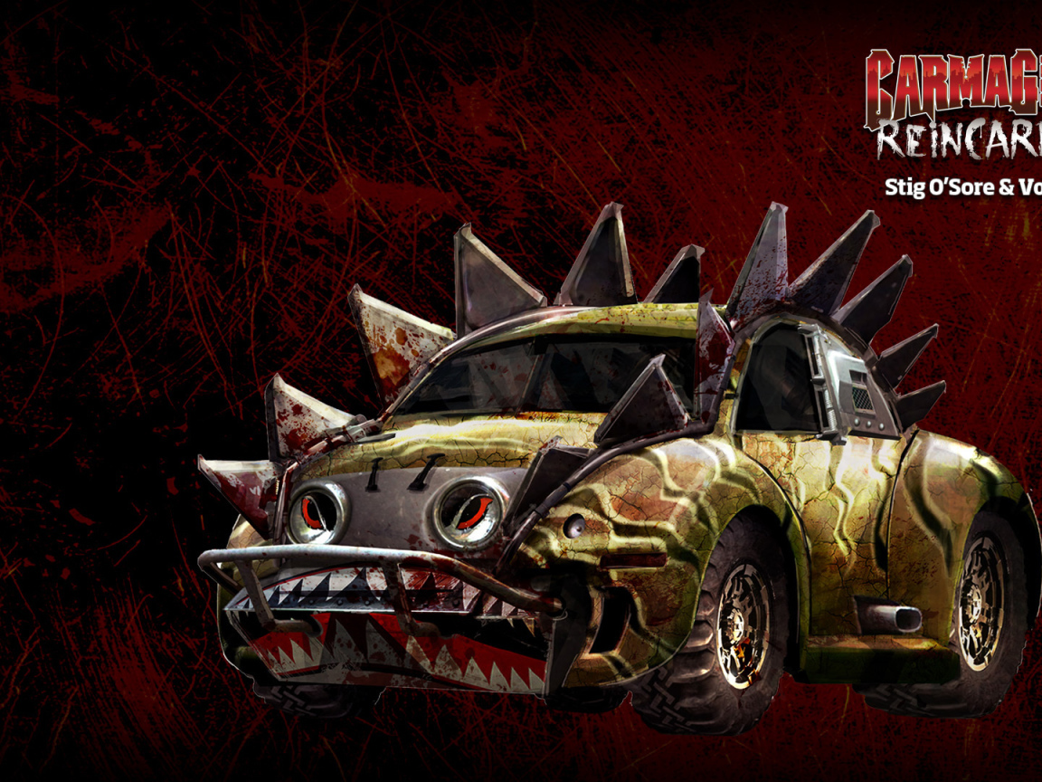 Автомобиль на постере игры Carmageddon Reincarnation