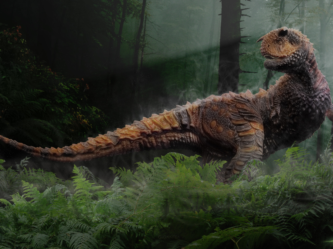 Динозавр в джунглях