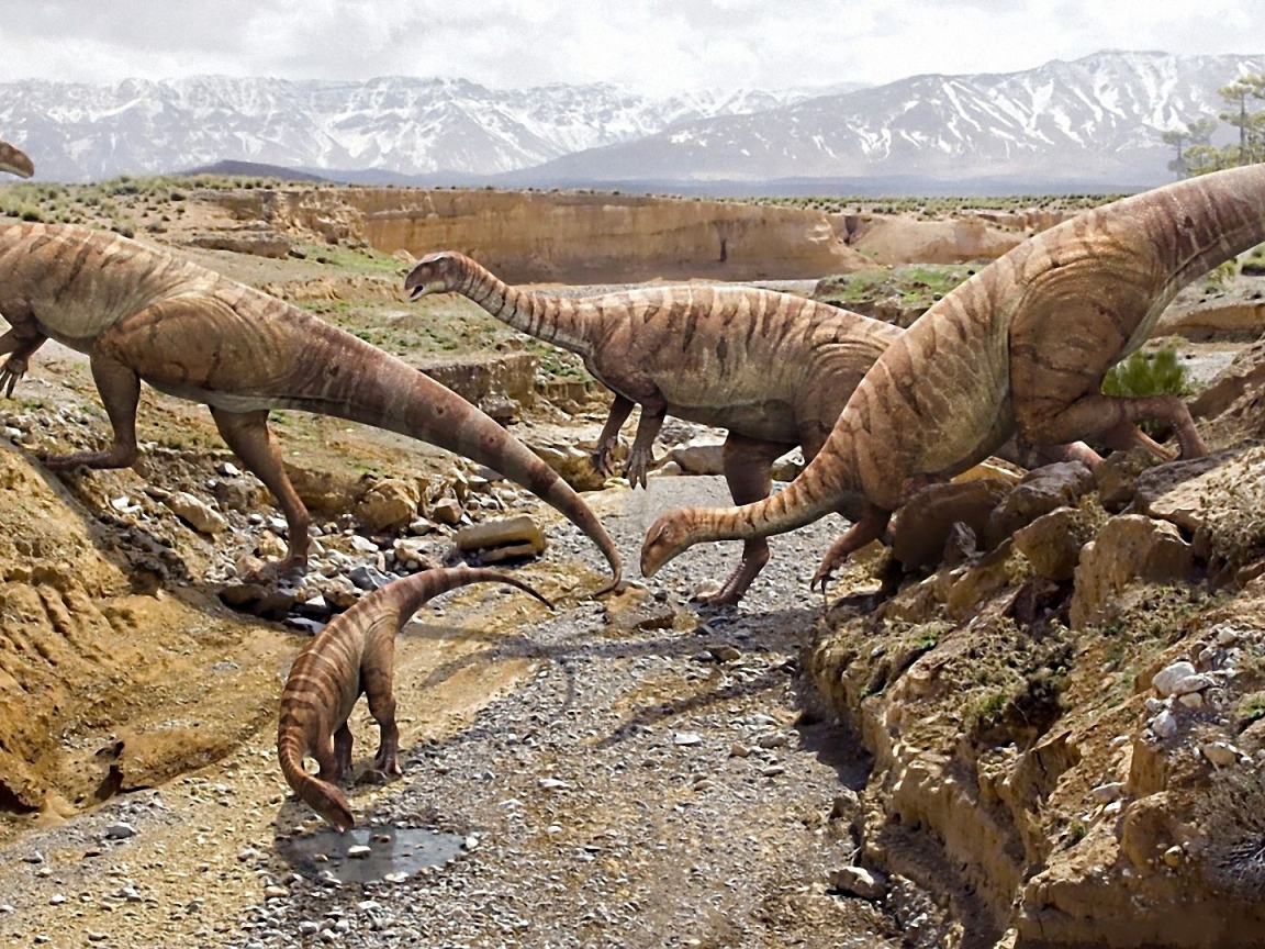 Семья динозавров кочует