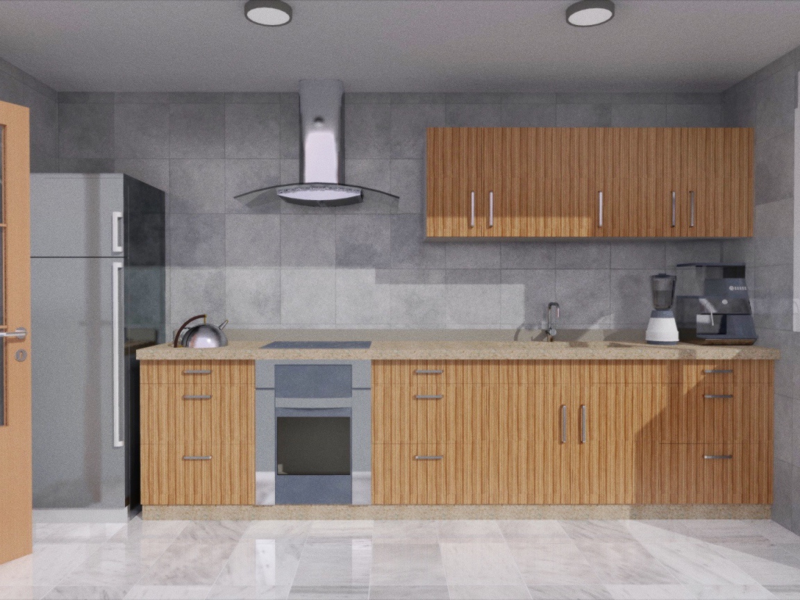 Мебель в кухне под дерево