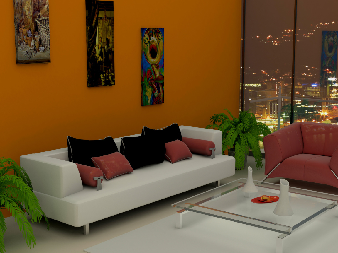 Гостиная в небоскребе