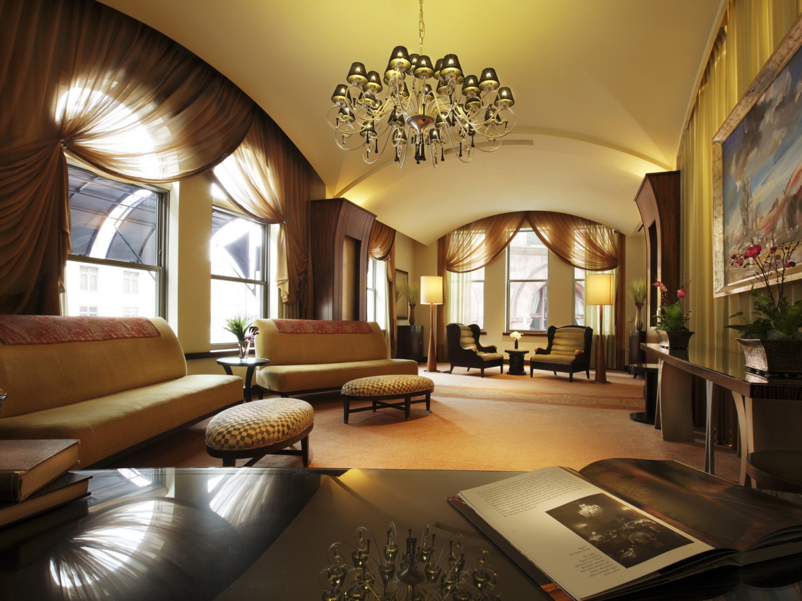 Роскошное оформление гостиной