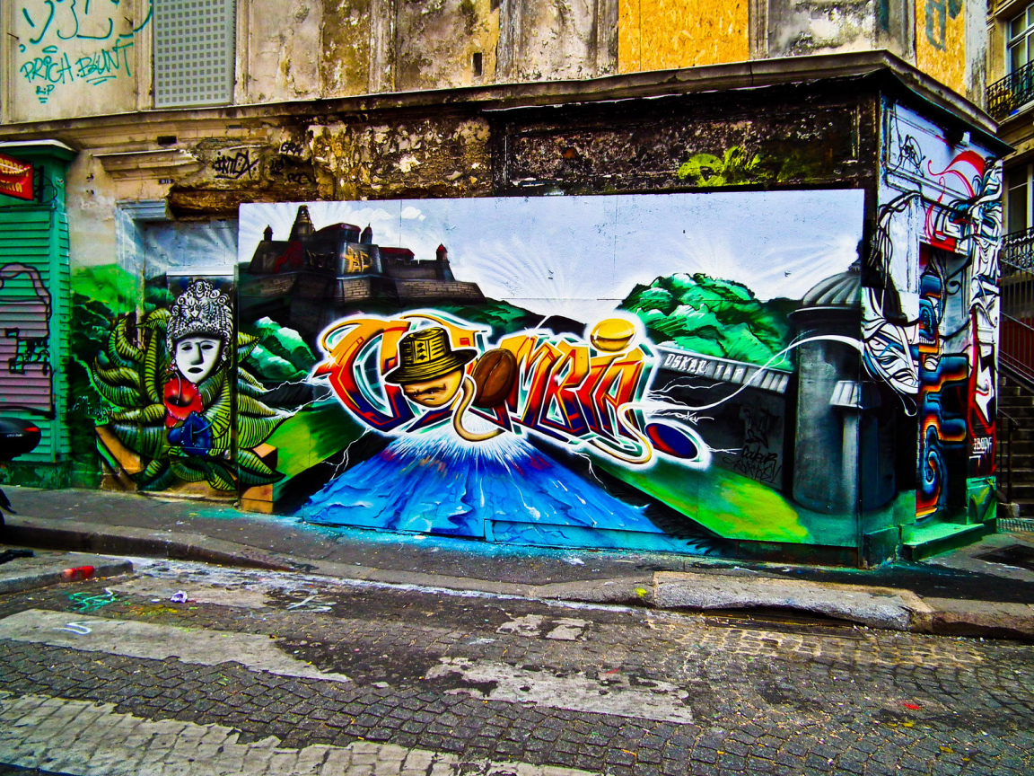 Многоцветное граффити