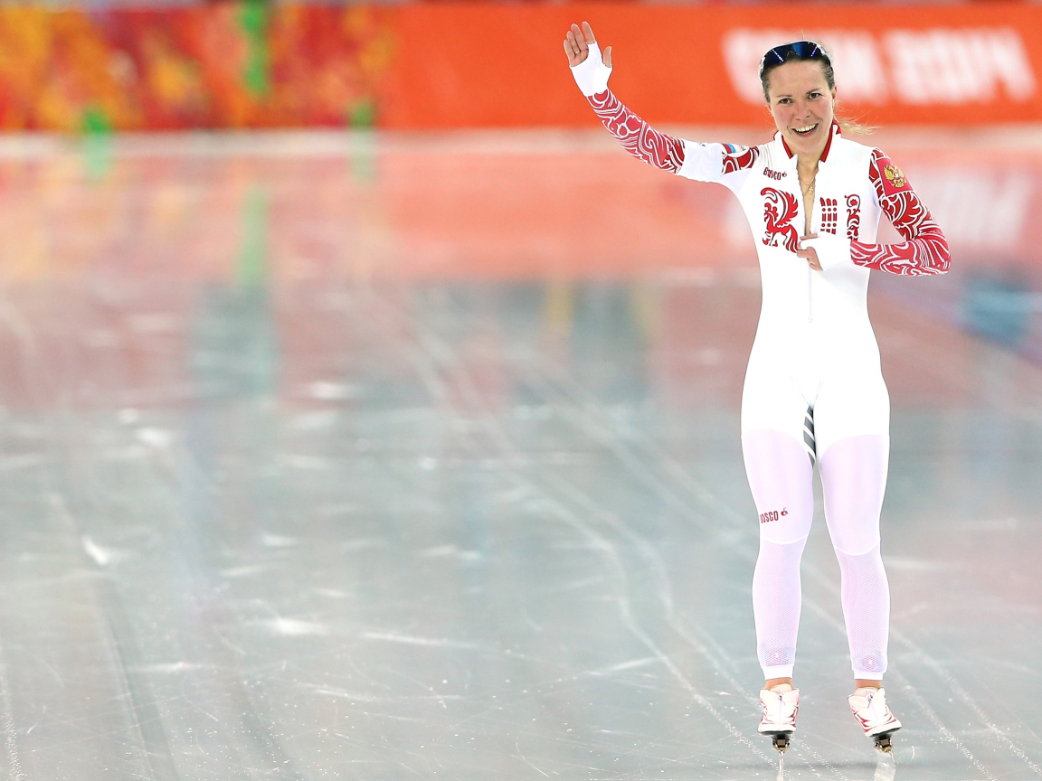 Ольга Граф Россия скоростной бег на коньках бронзовая медалистка на Олимпиаде в Сочи