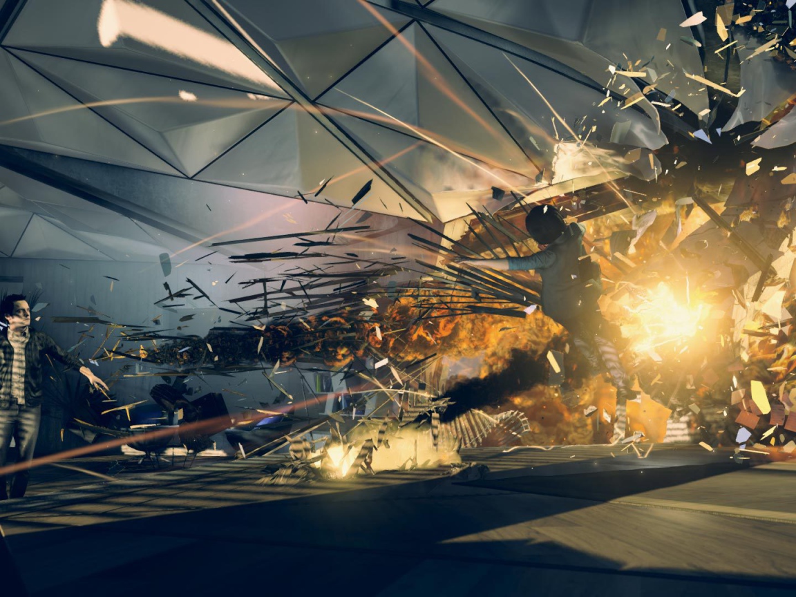 Взрыв в игре Quantum Break