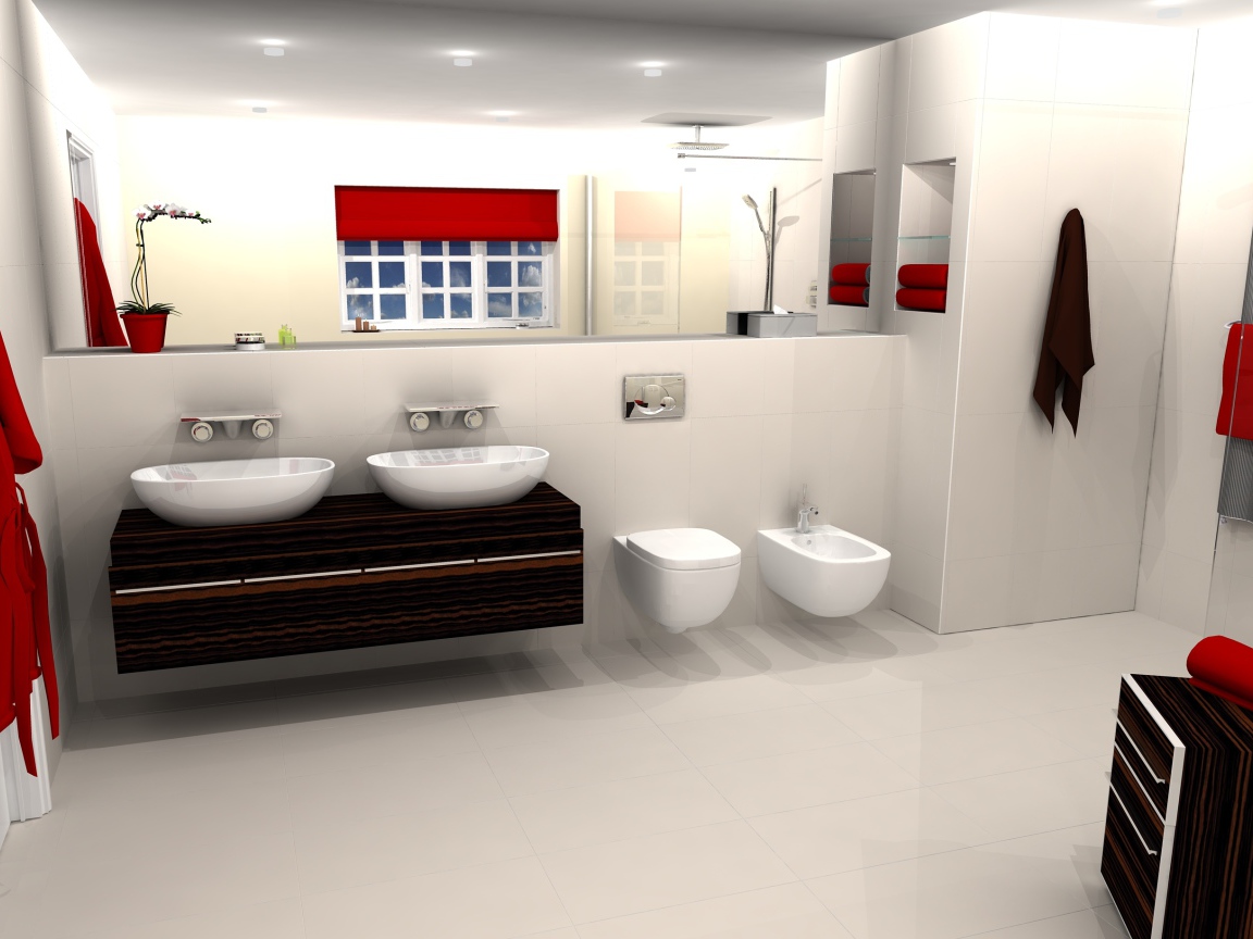 Совмещенная с туалетом ванная комната