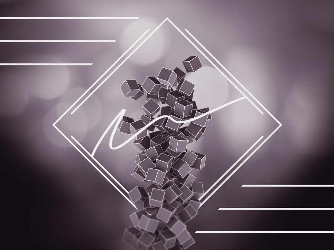 Столб из черных кубов 3Д