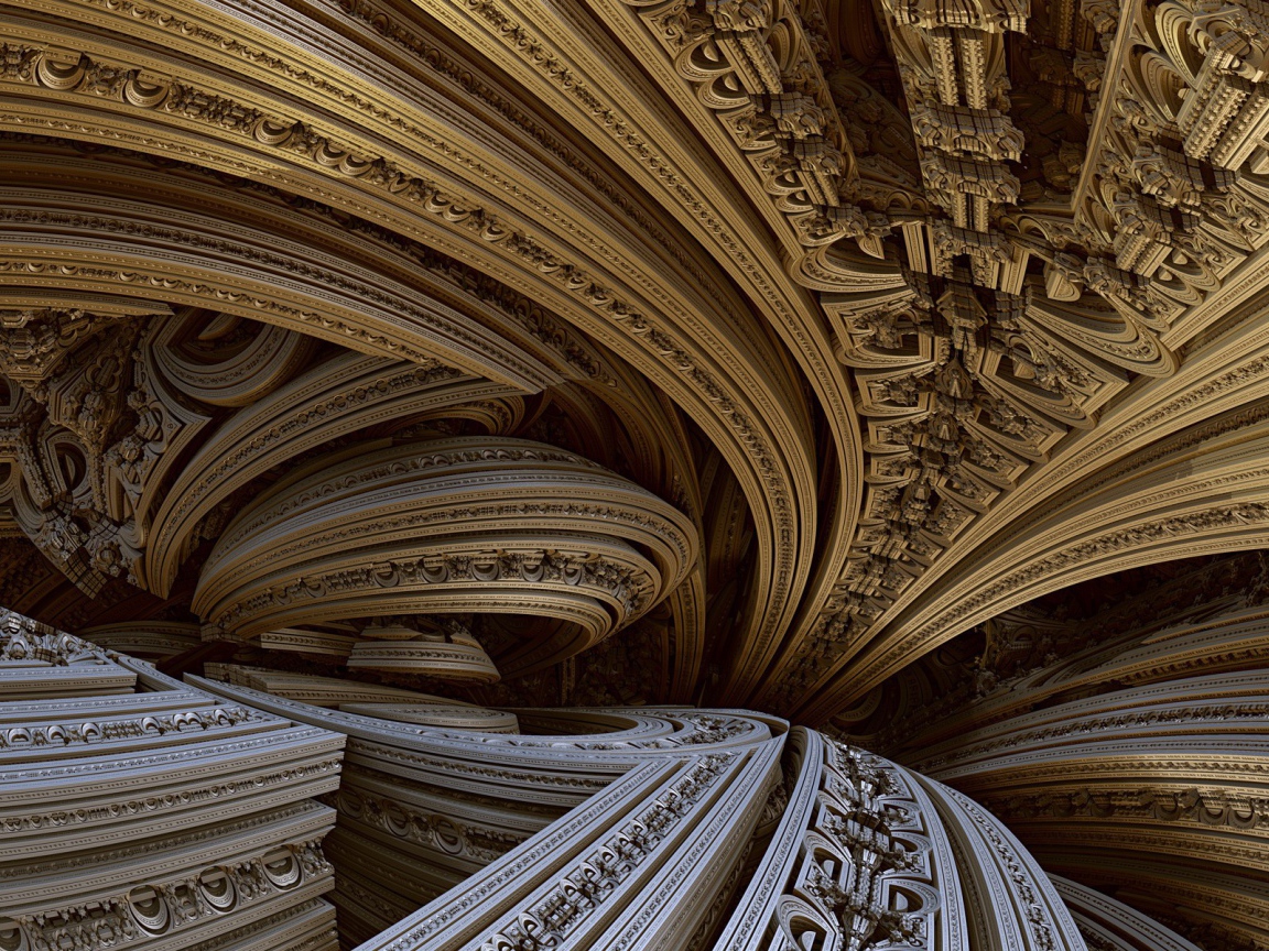 Абстрактные орнаменты в виде резьбы