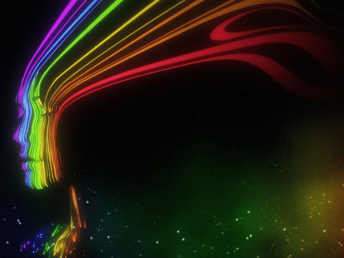 Абстрактное радужное лицо