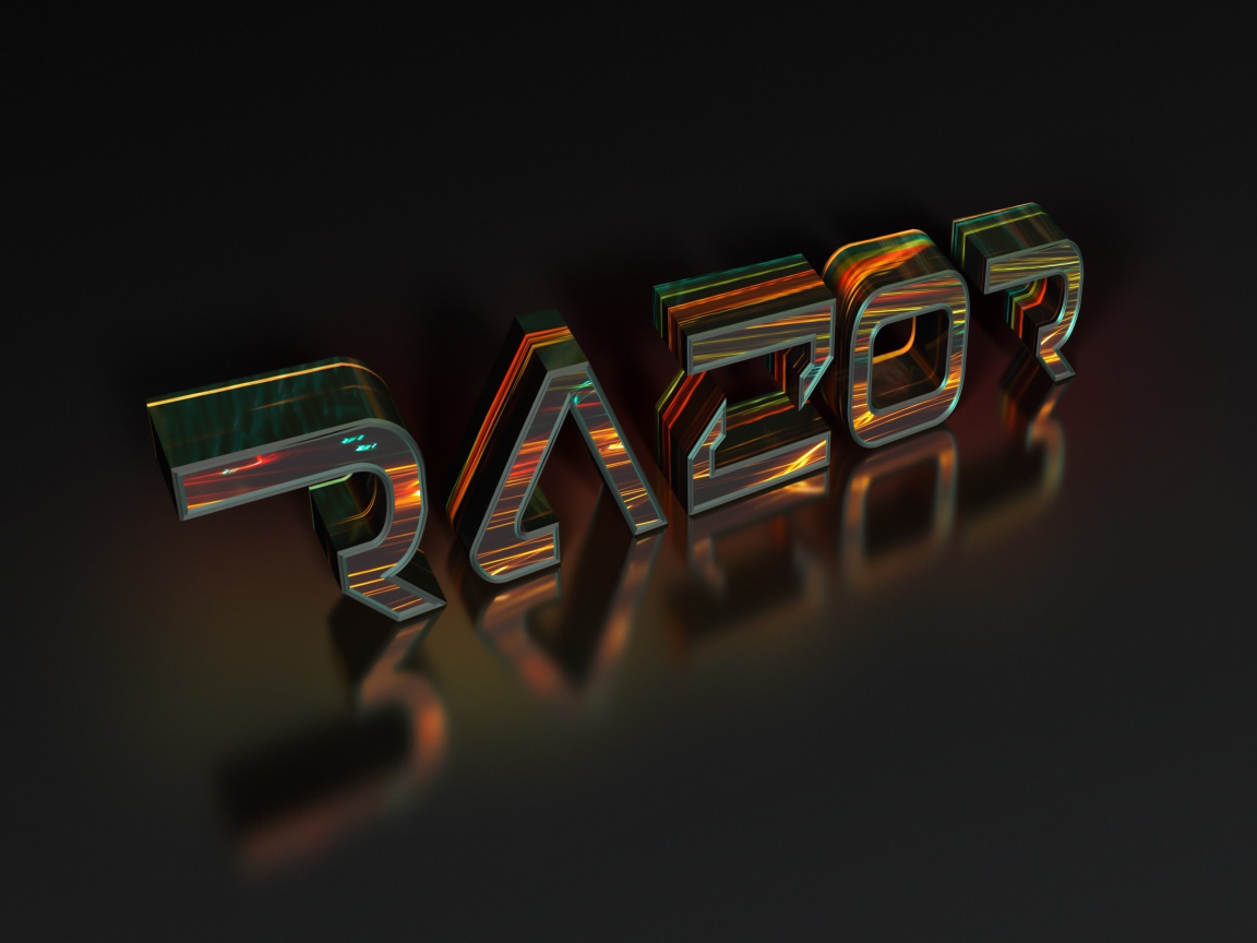 Надпись Razor, 3Д графика