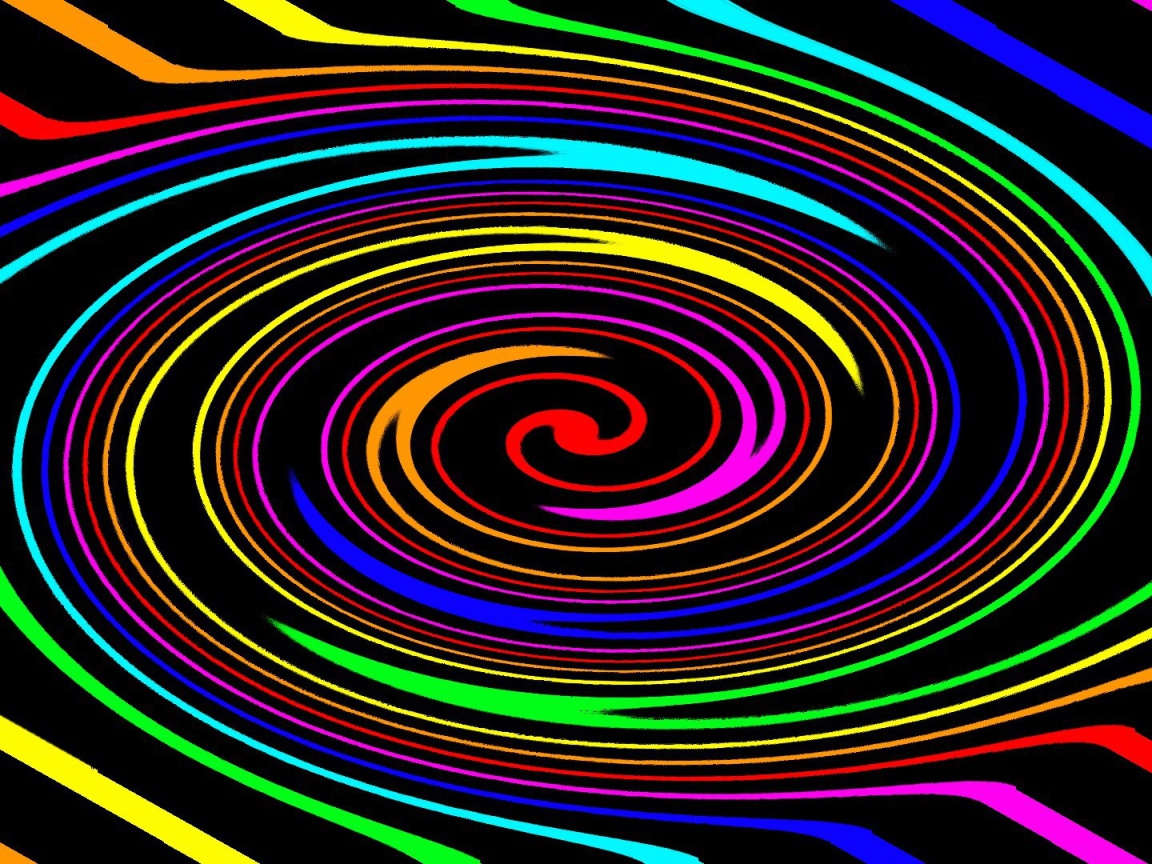 Воронка из радужных линий