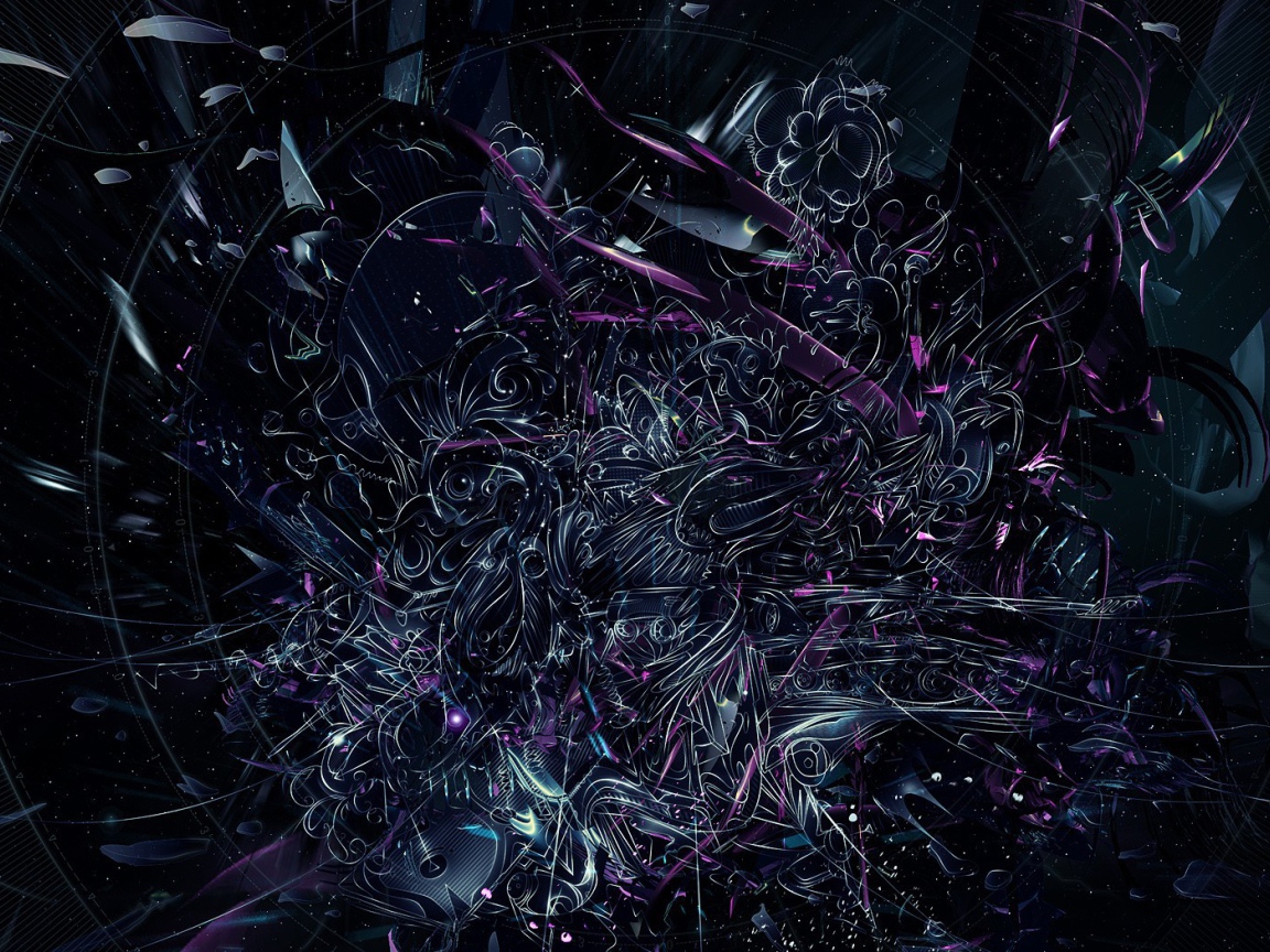 Переплетение абстрактных цветов