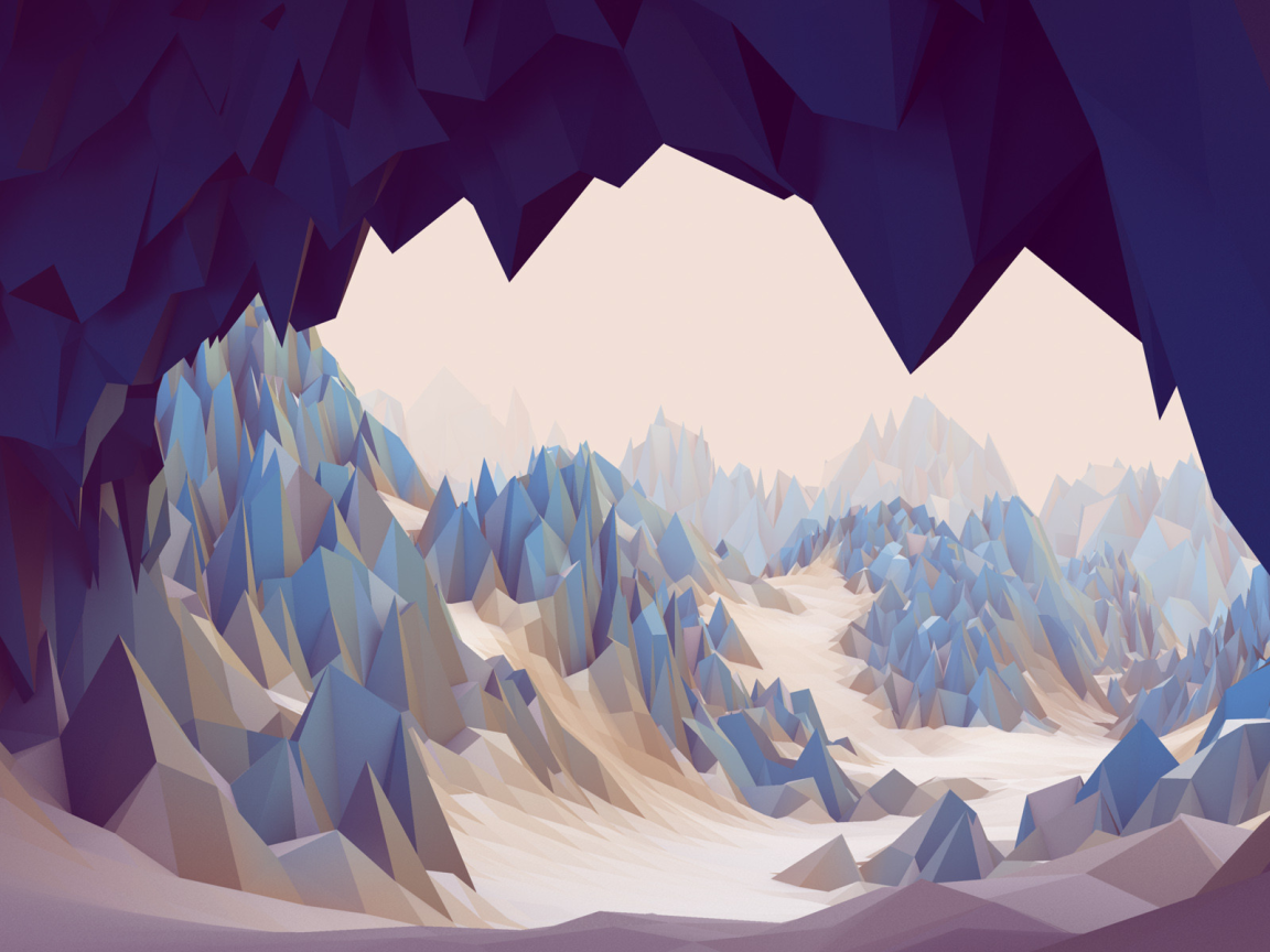 Горный пейзаж в 3Д