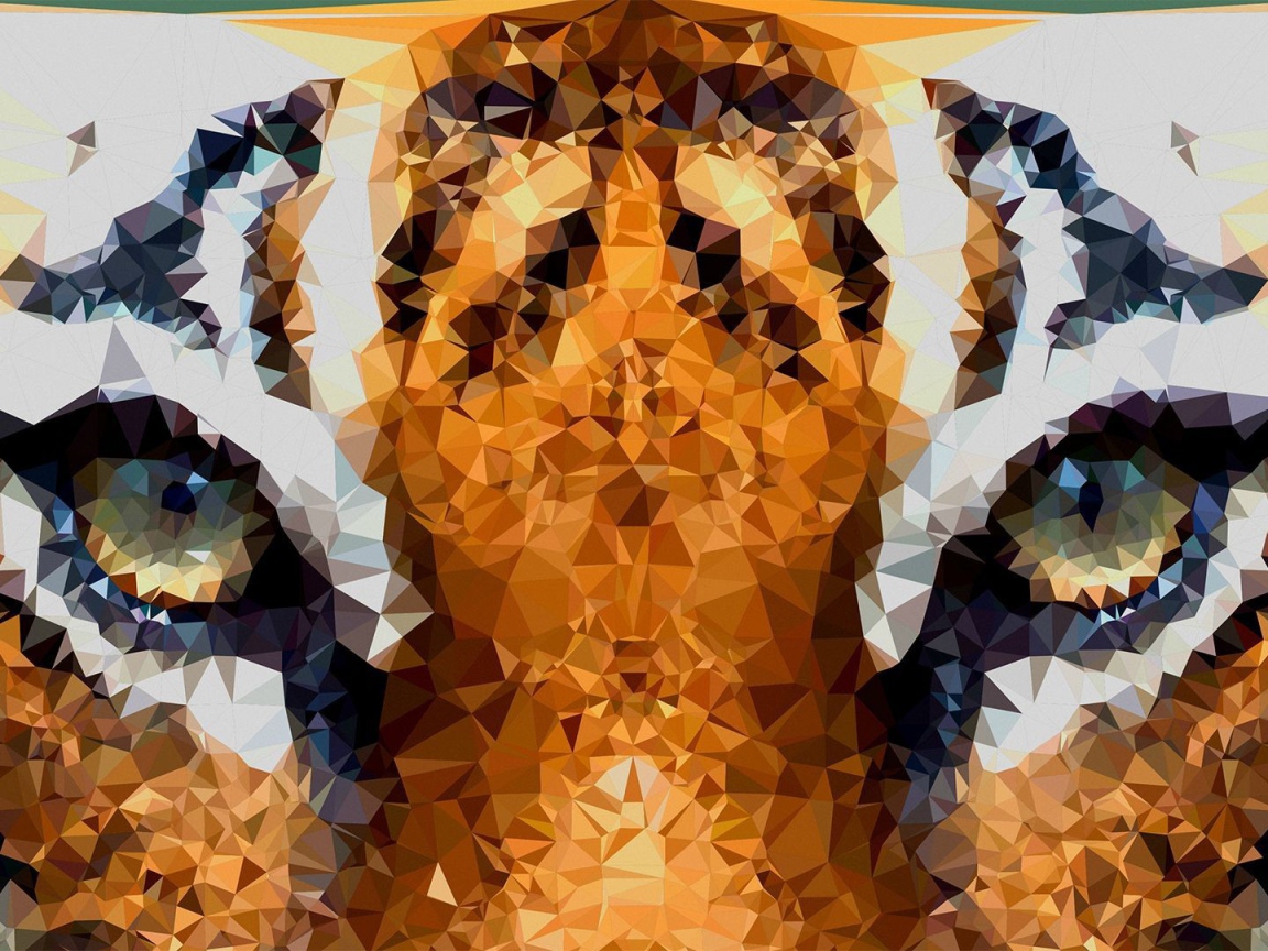 Морда тигра в 3Д графике