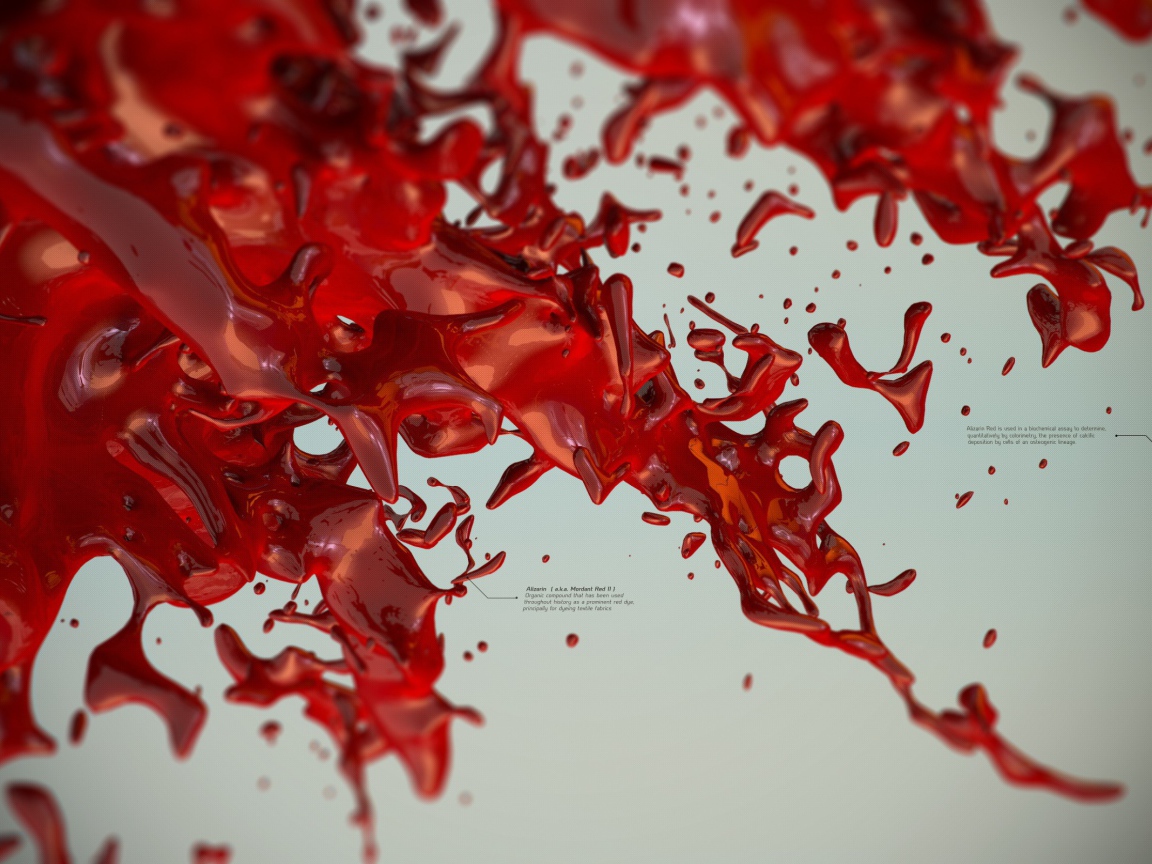 Красная кровь в 3-Д графике