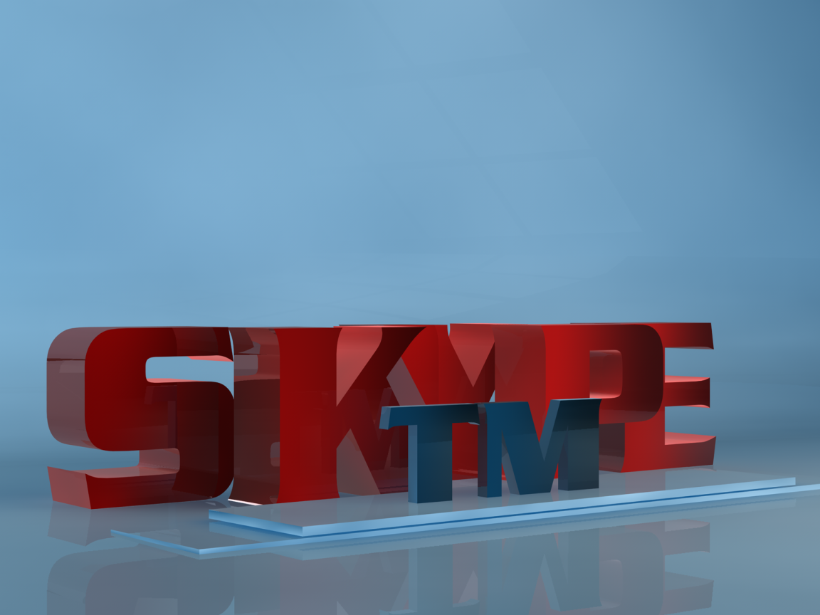 Красная надпись на голубом фоне, 3Д модель