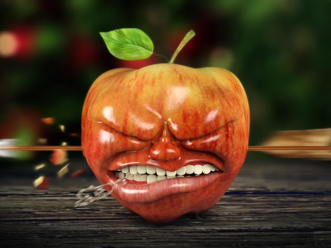 Грустное яблоко, 3Д модель