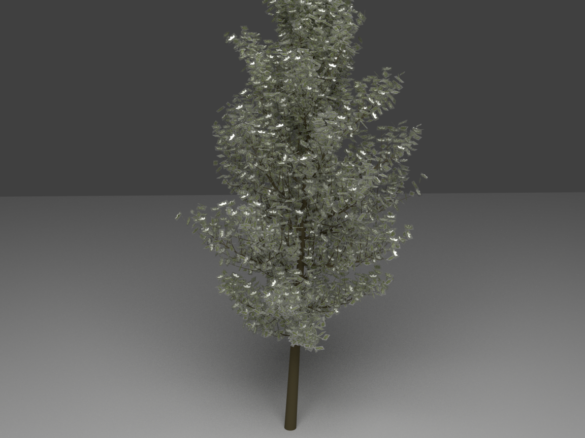 Дерево из стеклянных кристаллов