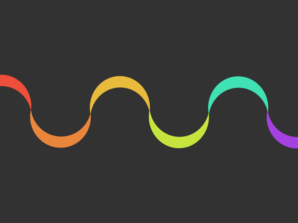 Волнистая разноцветная лента