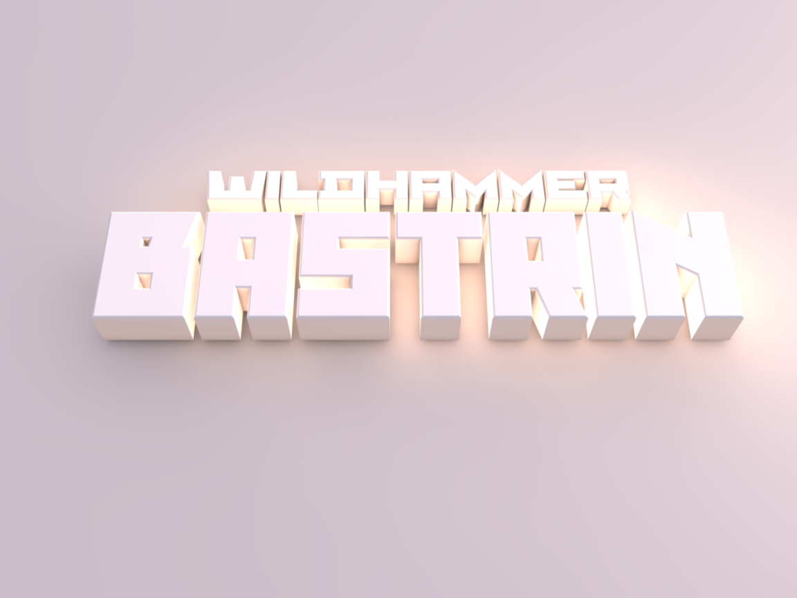 Белые буквы на розовом фоне, 3Д модель