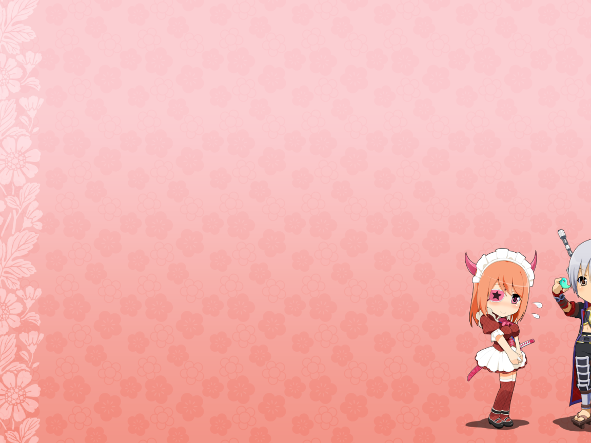 Парень и девушка в аниме Onigirl