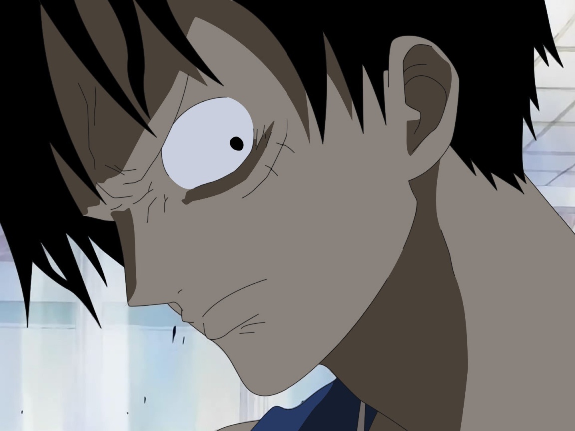 Злой взгляд персонажа аниме Большой куш