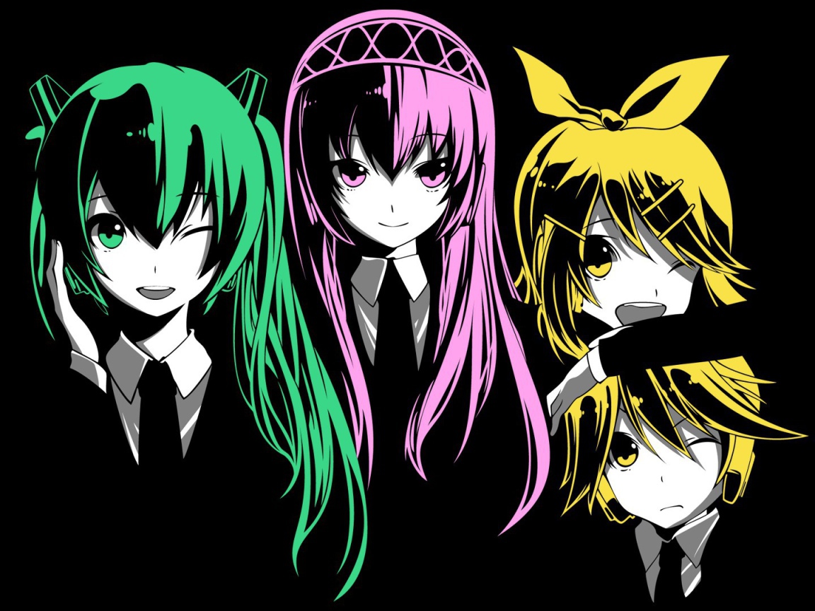 Аниме герои с волосами разного цвета