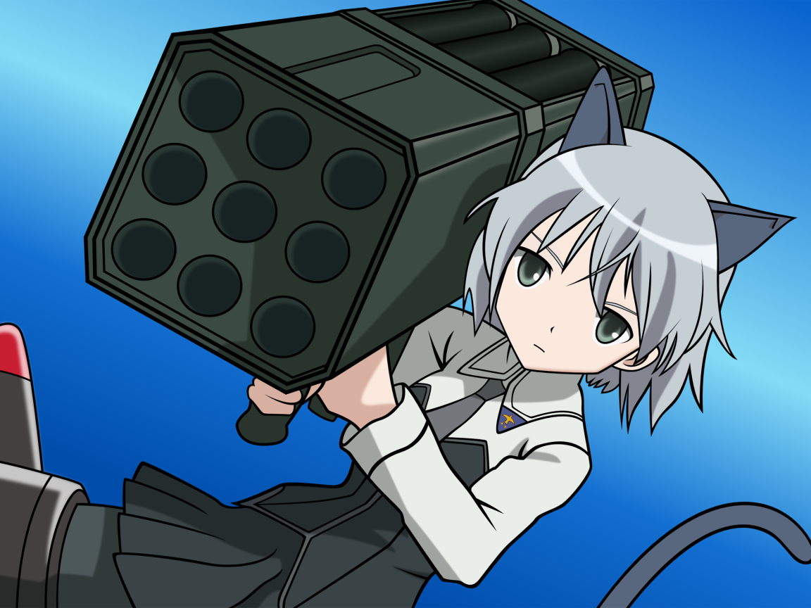 Девушка из аниме Штурмовые ведьмы