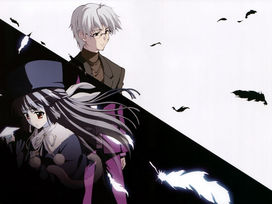 Черное и белое в аниме Эф - история воспоминаний