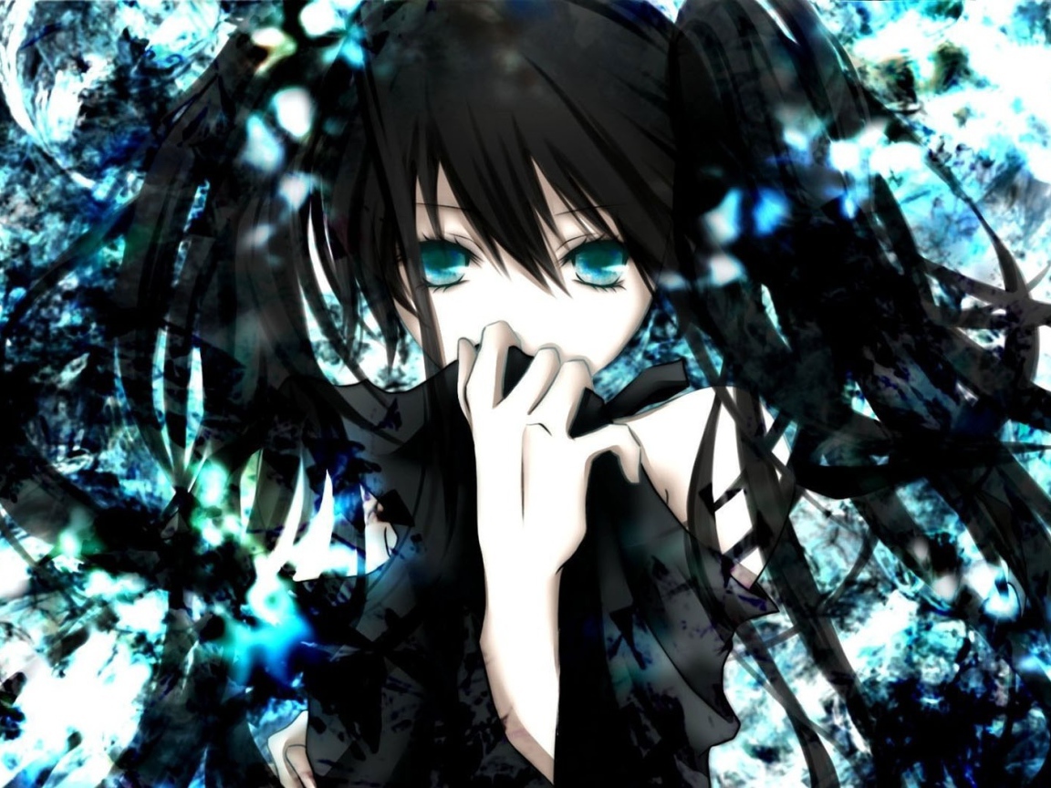 Голубоглазая девушка аниме Black Rock Shooter