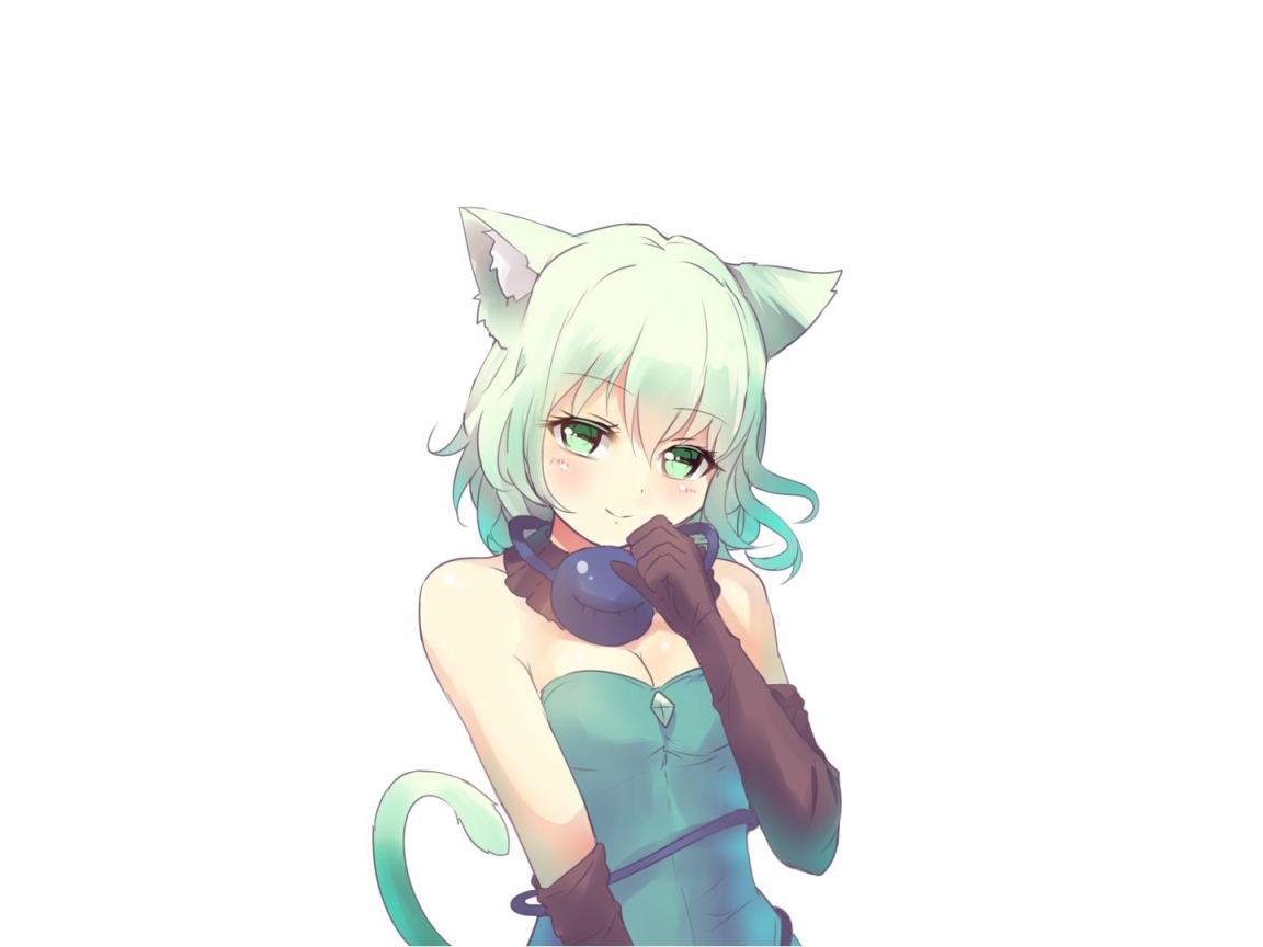 Милая кошка аниме девушка