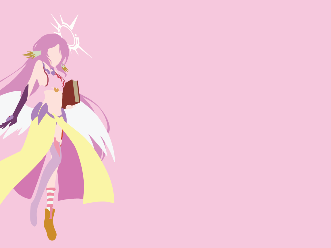 Джибрил на розовом фоне, аниме Игра на выживание