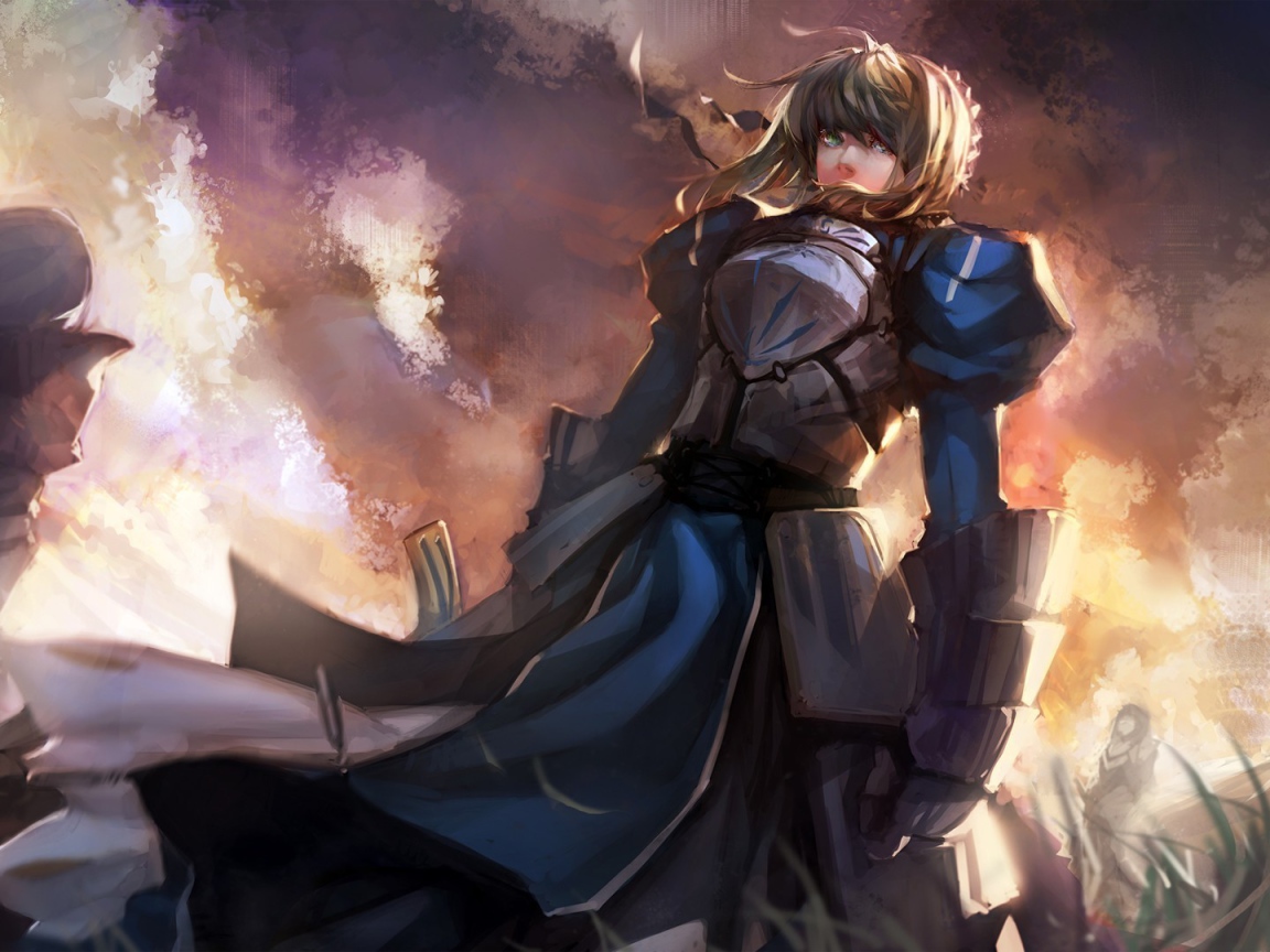 Девушка воин в аниме Fate-Zero