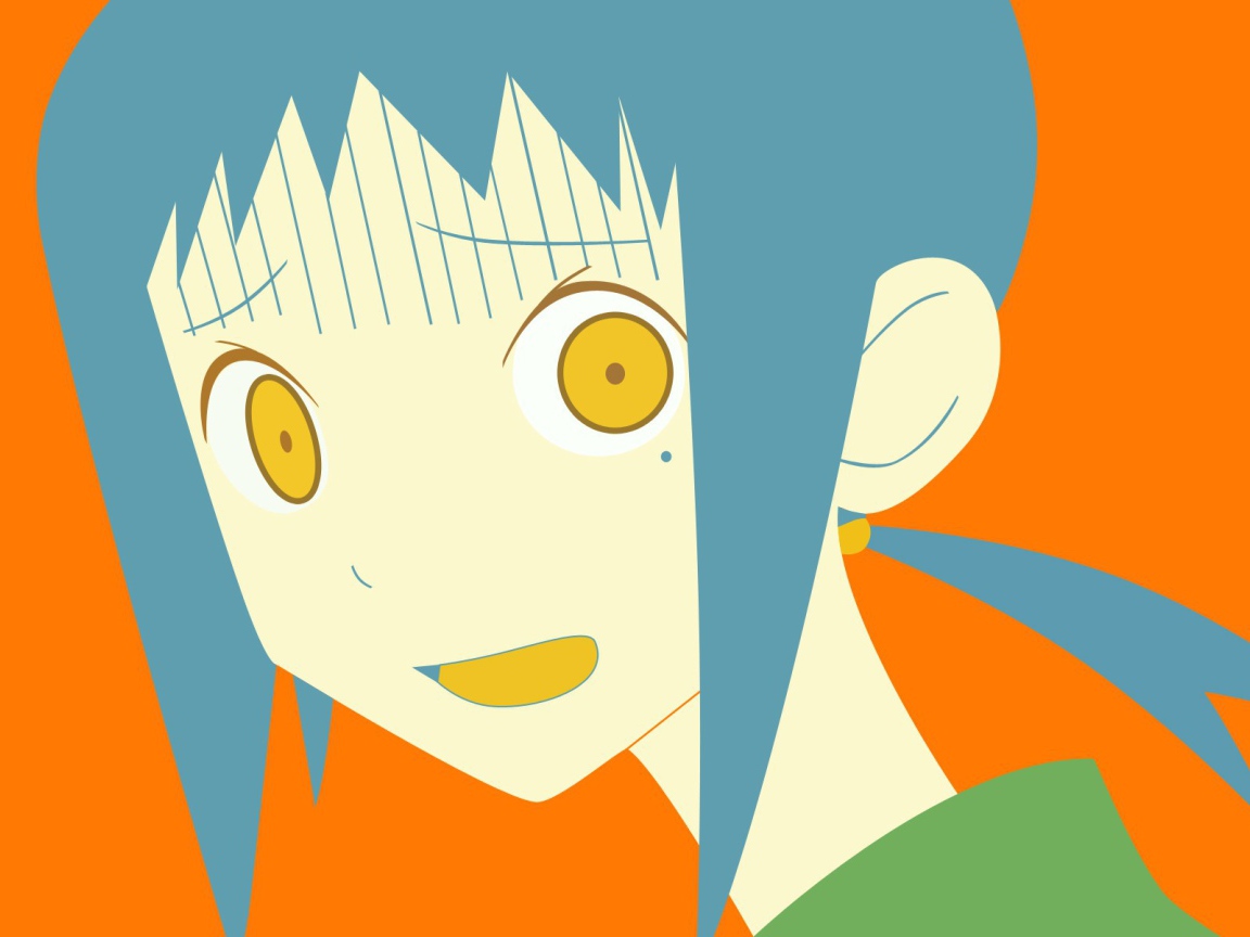 Девушка с голубыми волосами в аниме Sayonara Zetsubou Sensei