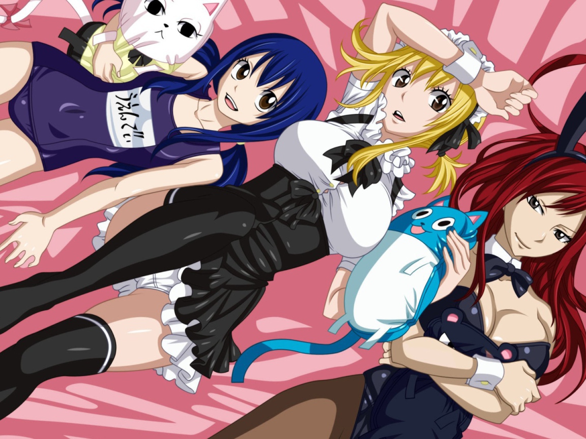 Девушки из аниме Сказка о хвосте феи