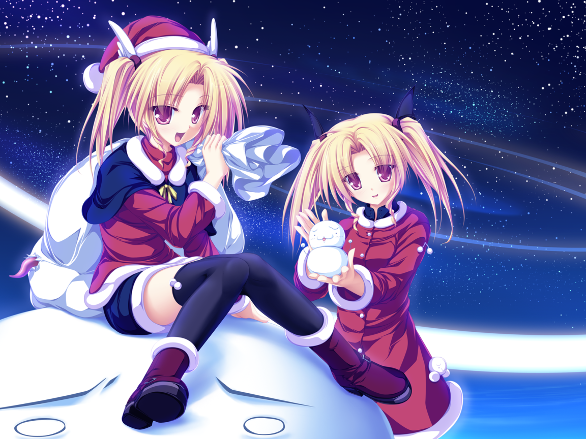 Девушки в наряде Санты, аниме Magus Tale