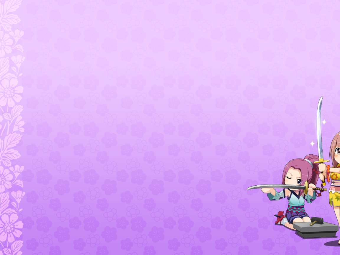 Девочки с мечами в аниме Onigirl