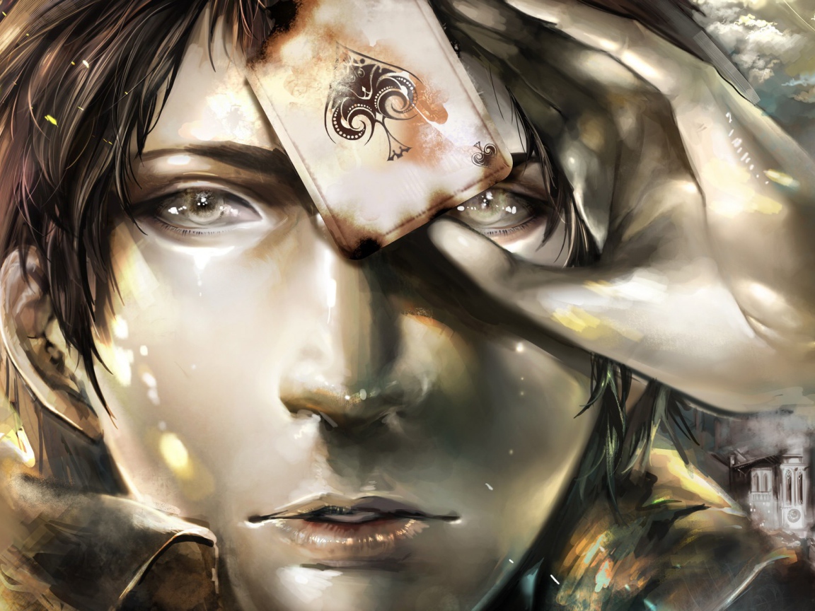 Парень с картой в аниме Вторжение гигантов