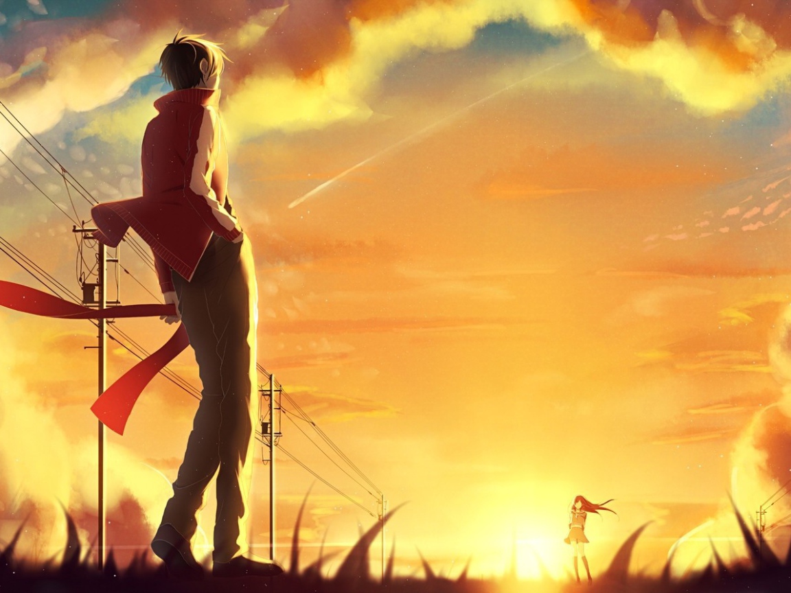 Встреча на закате в аниме Kagerou Project