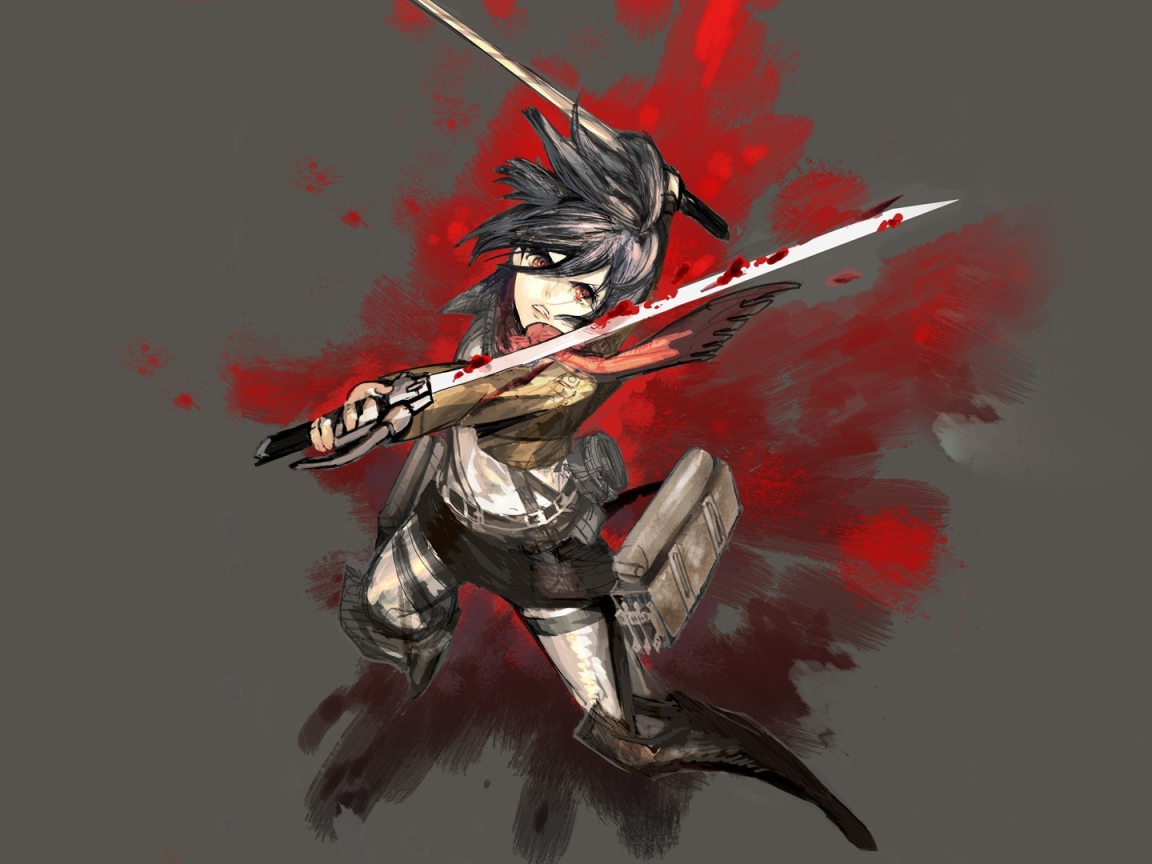 Микасса Аскеман из аниме Атака Титанов