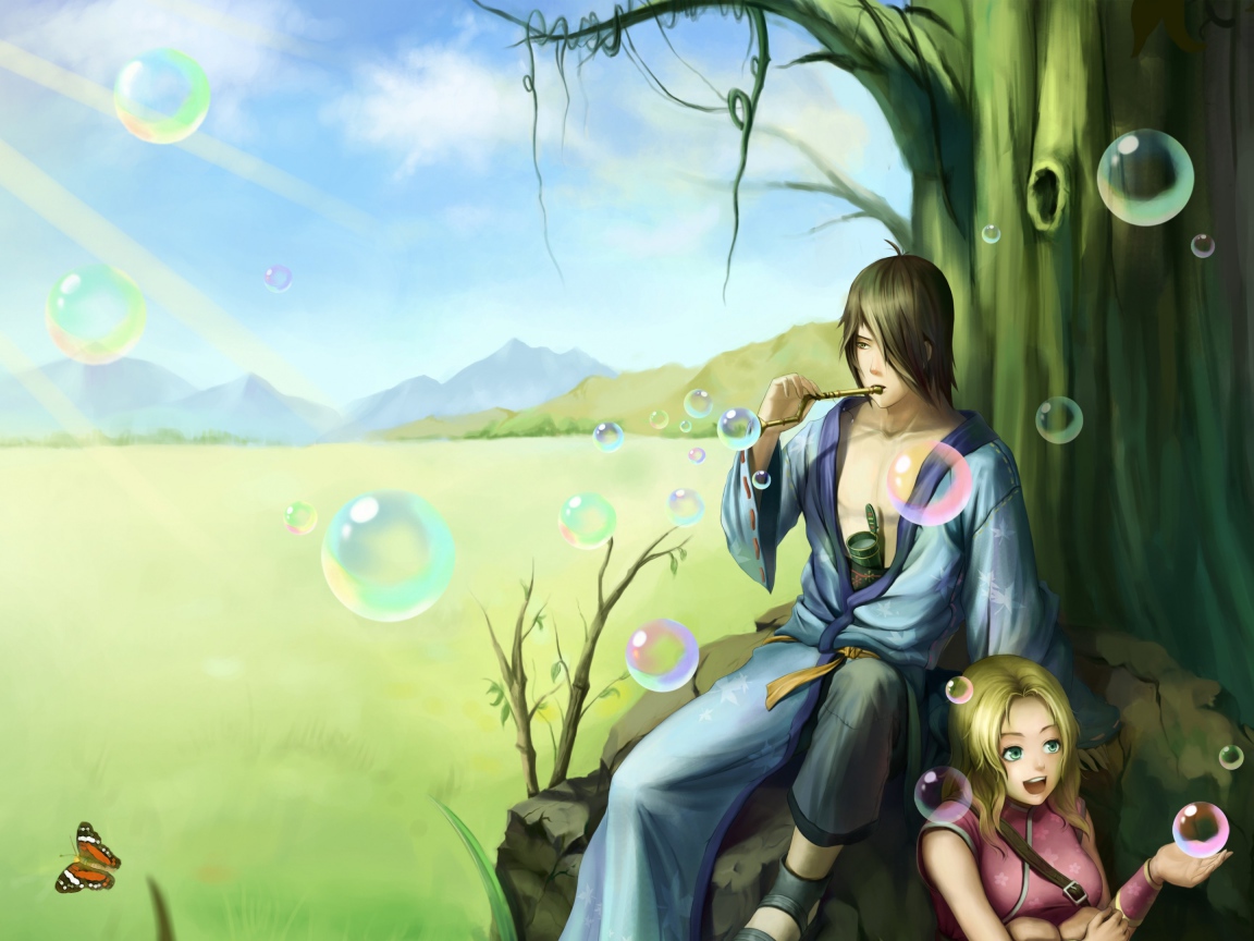 Наруто среди мыльных пузырей, аниме